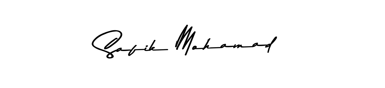 Make a beautiful signature design for name Safik Mohamad. With this signature (Asem Kandis PERSONAL USE) style, you can create a handwritten signature for free. Safik Mohamad signature style 9 images and pictures png