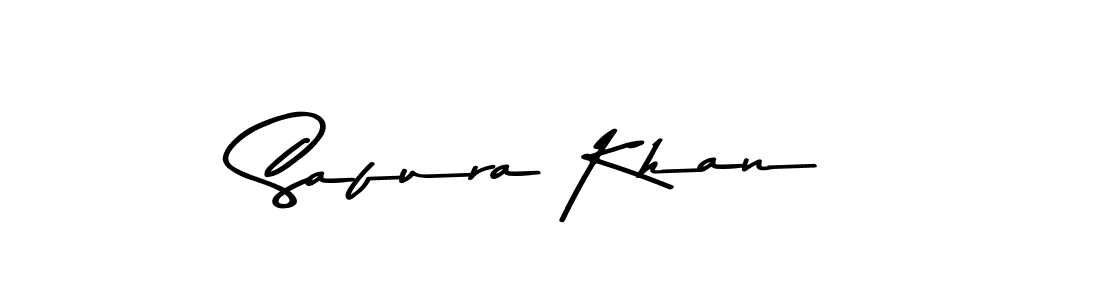 How to make Safura Khan name signature. Use Asem Kandis PERSONAL USE style for creating short signs online. This is the latest handwritten sign. Safura Khan signature style 9 images and pictures png