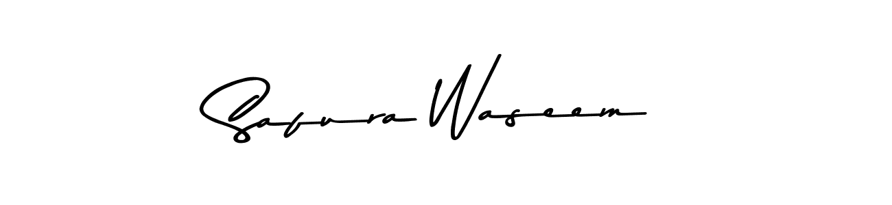 Create a beautiful signature design for name Safura Waseem. With this signature (Asem Kandis PERSONAL USE) fonts, you can make a handwritten signature for free. Safura Waseem signature style 9 images and pictures png