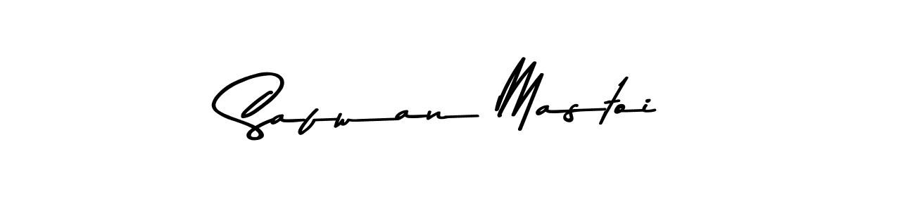 Make a beautiful signature design for name Safwan Mastoi. With this signature (Asem Kandis PERSONAL USE) style, you can create a handwritten signature for free. Safwan Mastoi signature style 9 images and pictures png