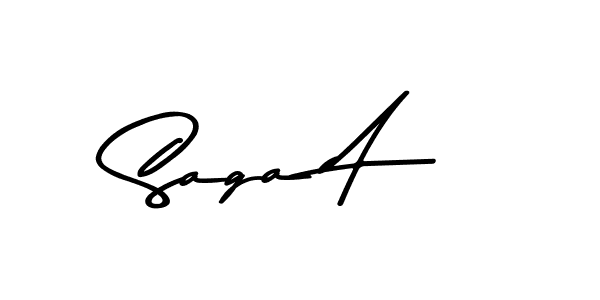 Design your own signature with our free online signature maker. With this signature software, you can create a handwritten (Asem Kandis PERSONAL USE) signature for name Saga A. Saga A signature style 9 images and pictures png