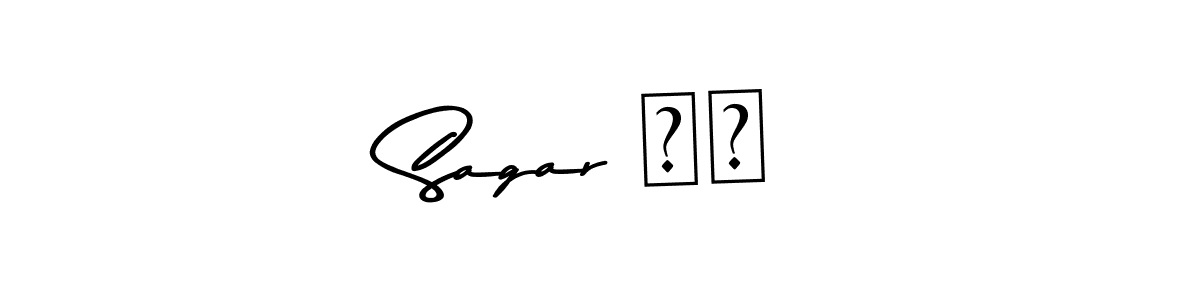 Also You can easily find your signature by using the search form. We will create Sagar ❤️ name handwritten signature images for you free of cost using Asem Kandis PERSONAL USE sign style. Sagar ❤️ signature style 9 images and pictures png