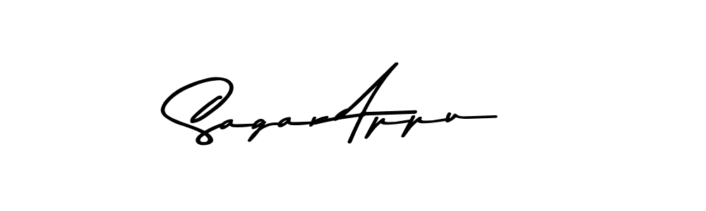 You should practise on your own different ways (Asem Kandis PERSONAL USE) to write your name (Sagar Appu) in signature. don't let someone else do it for you. Sagar Appu signature style 9 images and pictures png