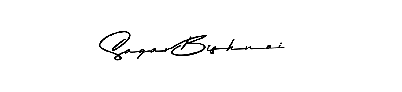 How to make Sagar Bishnoi name signature. Use Asem Kandis PERSONAL USE style for creating short signs online. This is the latest handwritten sign. Sagar Bishnoi signature style 9 images and pictures png
