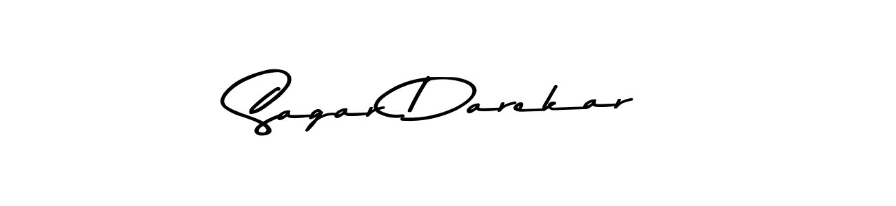How to make Sagar Darekar name signature. Use Asem Kandis PERSONAL USE style for creating short signs online. This is the latest handwritten sign. Sagar Darekar signature style 9 images and pictures png