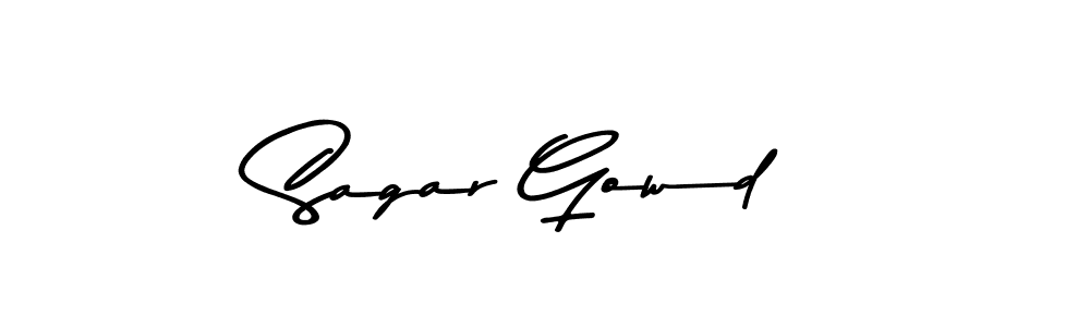 How to make Sagar Gowd name signature. Use Asem Kandis PERSONAL USE style for creating short signs online. This is the latest handwritten sign. Sagar Gowd signature style 9 images and pictures png