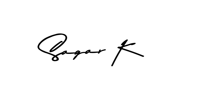 This is the best signature style for the Sagar K name. Also you like these signature font (Asem Kandis PERSONAL USE). Mix name signature. Sagar K signature style 9 images and pictures png