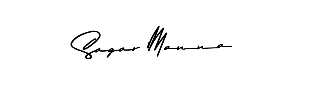 Create a beautiful signature design for name Sagar Manna. With this signature (Asem Kandis PERSONAL USE) fonts, you can make a handwritten signature for free. Sagar Manna signature style 9 images and pictures png