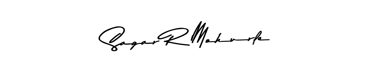 How to make Sagar R Mohurle name signature. Use Asem Kandis PERSONAL USE style for creating short signs online. This is the latest handwritten sign. Sagar R Mohurle signature style 9 images and pictures png