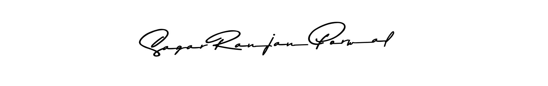 Create a beautiful signature design for name Sagar Ranjan Porwal. With this signature (Asem Kandis PERSONAL USE) fonts, you can make a handwritten signature for free. Sagar Ranjan Porwal signature style 9 images and pictures png