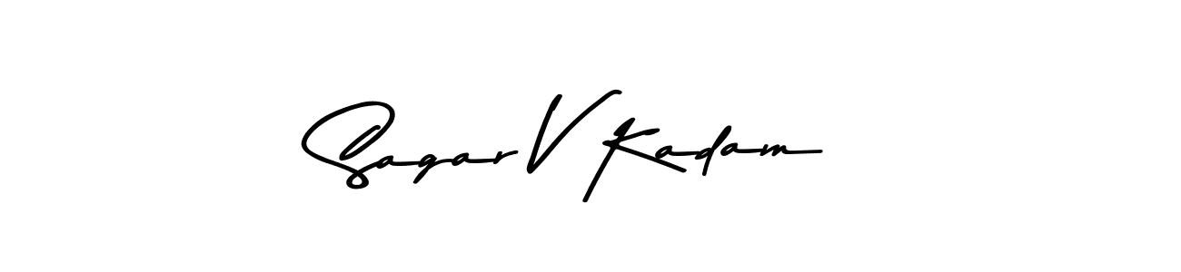 Use a signature maker to create a handwritten signature online. With this signature software, you can design (Asem Kandis PERSONAL USE) your own signature for name Sagar V Kadam. Sagar V Kadam signature style 9 images and pictures png