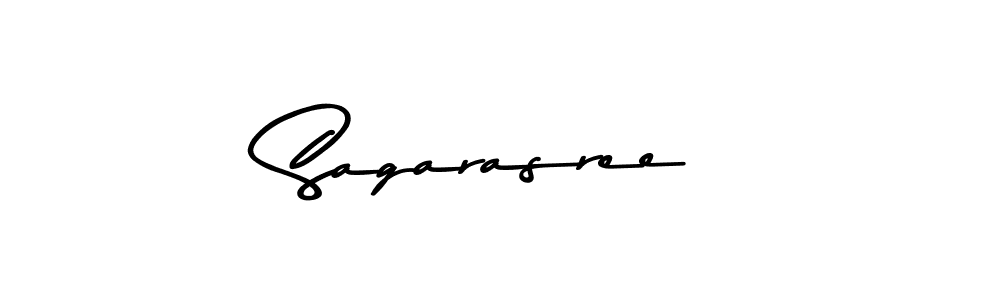 How to make Sagarasree name signature. Use Asem Kandis PERSONAL USE style for creating short signs online. This is the latest handwritten sign. Sagarasree signature style 9 images and pictures png