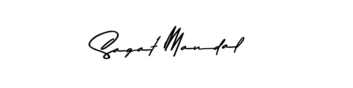 Use a signature maker to create a handwritten signature online. With this signature software, you can design (Asem Kandis PERSONAL USE) your own signature for name Sagat Mandal. Sagat Mandal signature style 9 images and pictures png