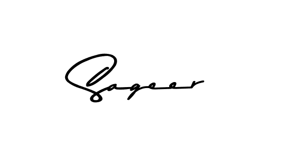 Create a beautiful signature design for name Sageer. With this signature (Asem Kandis PERSONAL USE) fonts, you can make a handwritten signature for free. Sageer signature style 9 images and pictures png