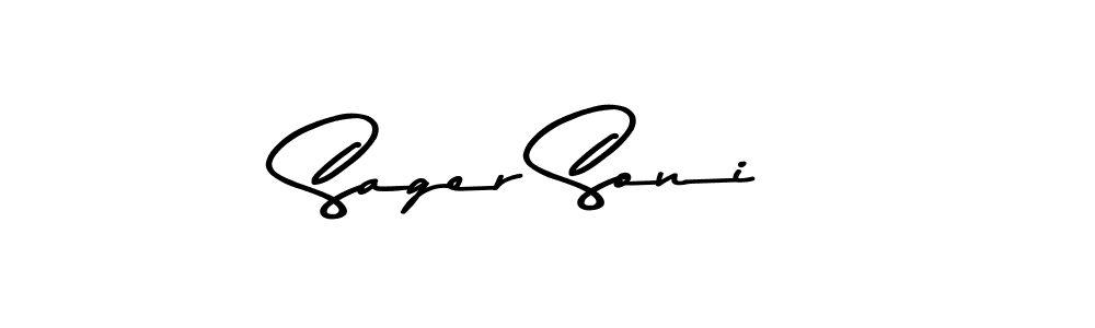 Create a beautiful signature design for name Sager Soni. With this signature (Asem Kandis PERSONAL USE) fonts, you can make a handwritten signature for free. Sager Soni signature style 9 images and pictures png