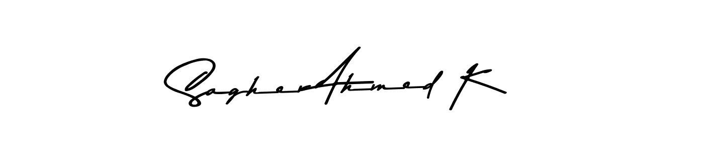 You should practise on your own different ways (Asem Kandis PERSONAL USE) to write your name (Sagher Ahmed K) in signature. don't let someone else do it for you. Sagher Ahmed K signature style 9 images and pictures png