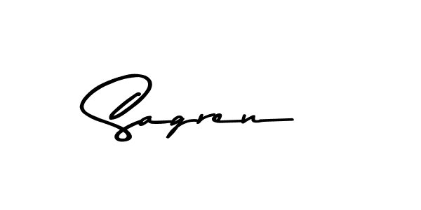 How to make Sagren name signature. Use Asem Kandis PERSONAL USE style for creating short signs online. This is the latest handwritten sign. Sagren signature style 9 images and pictures png