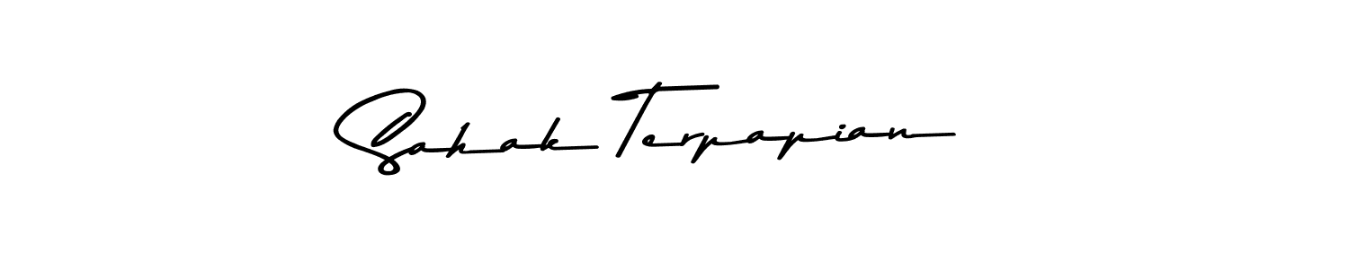 Make a beautiful signature design for name Sahak Terpapian. With this signature (Asem Kandis PERSONAL USE) style, you can create a handwritten signature for free. Sahak Terpapian signature style 9 images and pictures png