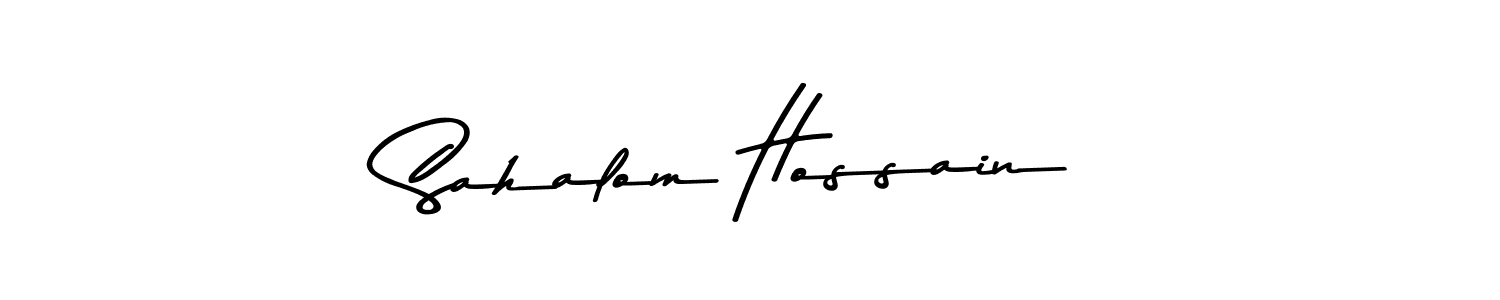 Also You can easily find your signature by using the search form. We will create Sahalom Hossain name handwritten signature images for you free of cost using Asem Kandis PERSONAL USE sign style. Sahalom Hossain signature style 9 images and pictures png