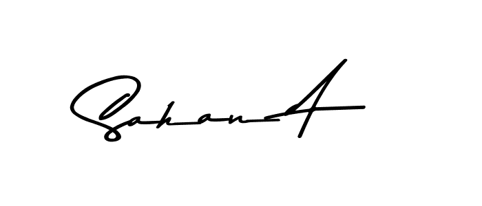 Sahan A stylish signature style. Best Handwritten Sign (Asem Kandis PERSONAL USE) for my name. Handwritten Signature Collection Ideas for my name Sahan A. Sahan A signature style 9 images and pictures png