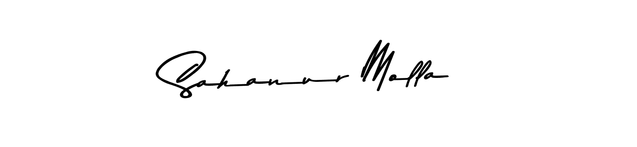 Use a signature maker to create a handwritten signature online. With this signature software, you can design (Asem Kandis PERSONAL USE) your own signature for name Sahanur Molla. Sahanur Molla signature style 9 images and pictures png