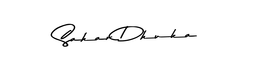This is the best signature style for the Sahar Dhuka name. Also you like these signature font (Asem Kandis PERSONAL USE). Mix name signature. Sahar Dhuka signature style 9 images and pictures png