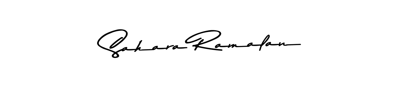 How to make Sahara Ramalan name signature. Use Asem Kandis PERSONAL USE style for creating short signs online. This is the latest handwritten sign. Sahara Ramalan signature style 9 images and pictures png
