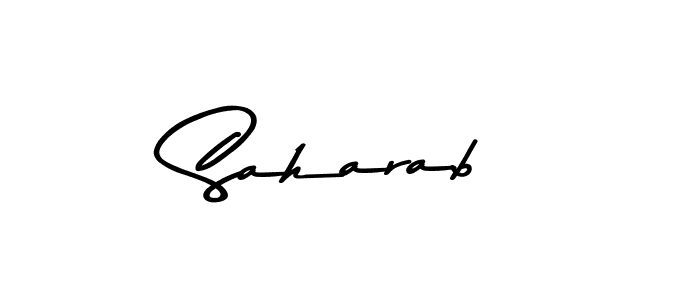 Make a beautiful signature design for name Saharab. With this signature (Asem Kandis PERSONAL USE) style, you can create a handwritten signature for free. Saharab signature style 9 images and pictures png