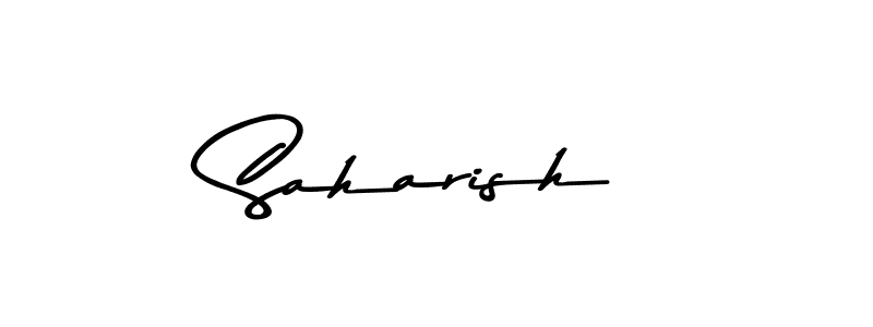 Use a signature maker to create a handwritten signature online. With this signature software, you can design (Asem Kandis PERSONAL USE) your own signature for name Saharish. Saharish signature style 9 images and pictures png