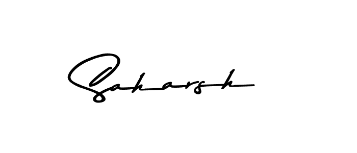 How to make Saharsh name signature. Use Asem Kandis PERSONAL USE style for creating short signs online. This is the latest handwritten sign. Saharsh signature style 9 images and pictures png