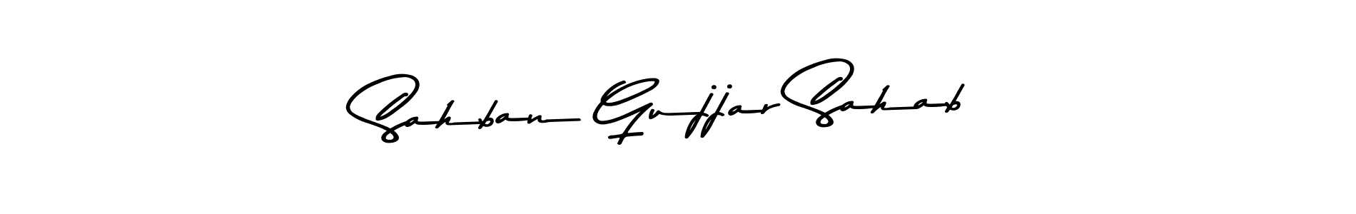 Use a signature maker to create a handwritten signature online. With this signature software, you can design (Asem Kandis PERSONAL USE) your own signature for name Sahban Gujjar Sahab. Sahban Gujjar Sahab signature style 9 images and pictures png