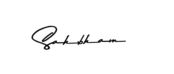 Similarly Asem Kandis PERSONAL USE is the best handwritten signature design. Signature creator online .You can use it as an online autograph creator for name Sahbham. Sahbham signature style 9 images and pictures png