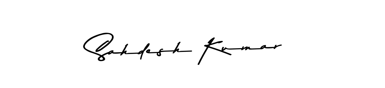 The best way (Asem Kandis PERSONAL USE) to make a short signature is to pick only two or three words in your name. The name Sahdesh Kumar include a total of six letters. For converting this name. Sahdesh Kumar signature style 9 images and pictures png