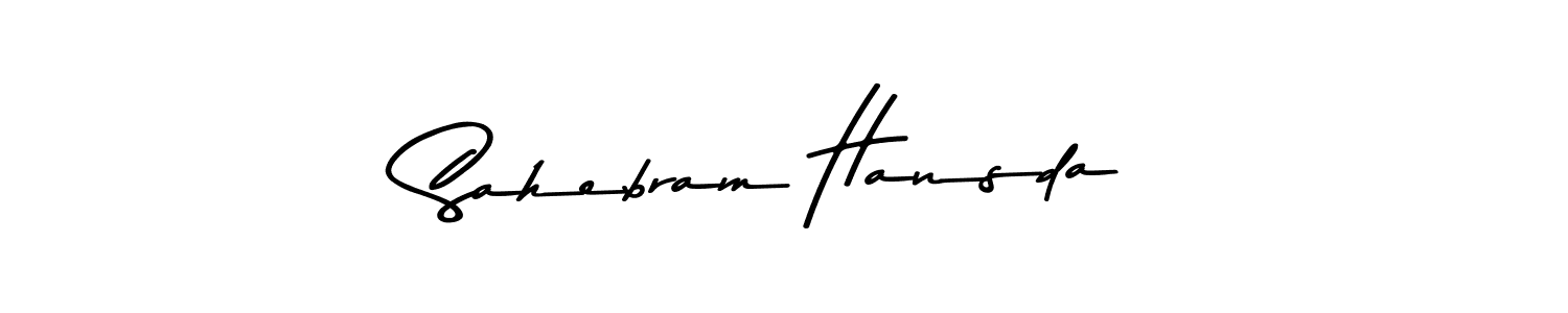 Sahebram Hansda stylish signature style. Best Handwritten Sign (Asem Kandis PERSONAL USE) for my name. Handwritten Signature Collection Ideas for my name Sahebram Hansda. Sahebram Hansda signature style 9 images and pictures png