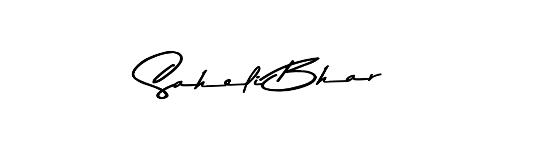 Create a beautiful signature design for name Saheli Bhar. With this signature (Asem Kandis PERSONAL USE) fonts, you can make a handwritten signature for free. Saheli Bhar signature style 9 images and pictures png