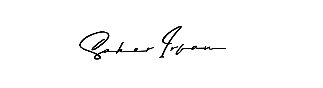 Design your own signature with our free online signature maker. With this signature software, you can create a handwritten (Asem Kandis PERSONAL USE) signature for name Saher Irfan. Saher Irfan signature style 9 images and pictures png
