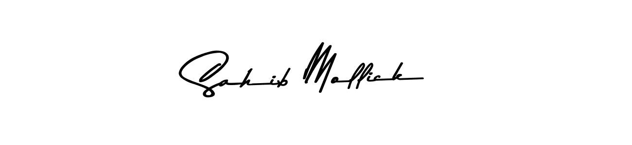 Create a beautiful signature design for name Sahib Mollick. With this signature (Asem Kandis PERSONAL USE) fonts, you can make a handwritten signature for free. Sahib Mollick signature style 9 images and pictures png