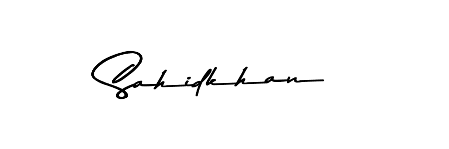 How to make Sahidkhan name signature. Use Asem Kandis PERSONAL USE style for creating short signs online. This is the latest handwritten sign. Sahidkhan signature style 9 images and pictures png