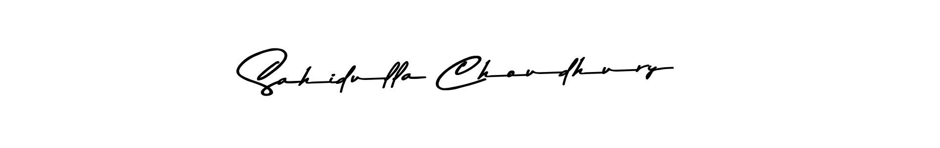 How to make Sahidulla Choudhury name signature. Use Asem Kandis PERSONAL USE style for creating short signs online. This is the latest handwritten sign. Sahidulla Choudhury signature style 9 images and pictures png