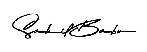 Use a signature maker to create a handwritten signature online. With this signature software, you can design (Asem Kandis PERSONAL USE) your own signature for name Sahil Babu. Sahil Babu signature style 9 images and pictures png