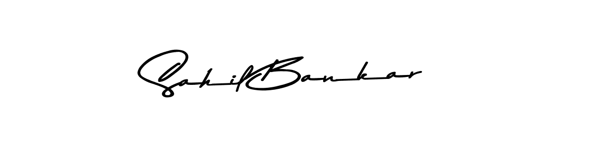 Create a beautiful signature design for name Sahil Bankar. With this signature (Asem Kandis PERSONAL USE) fonts, you can make a handwritten signature for free. Sahil Bankar signature style 9 images and pictures png