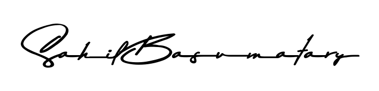 Create an unforgettable impression when signing with Sahil Basumatary name styled in Asem Kandis PERSONAL USE typography. 100% free online generator. Sahil Basumatary signature style 9 images and pictures png