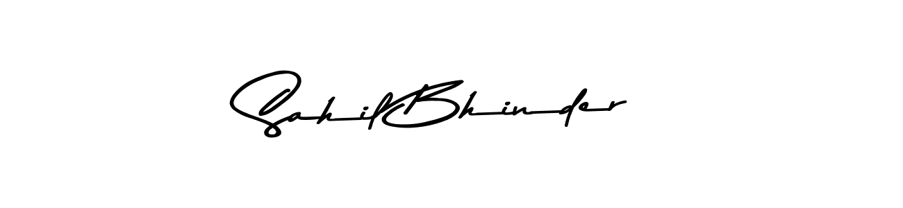 Sahil Bhinder stylish signature style. Best Handwritten Sign (Asem Kandis PERSONAL USE) for my name. Handwritten Signature Collection Ideas for my name Sahil Bhinder. Sahil Bhinder signature style 9 images and pictures png