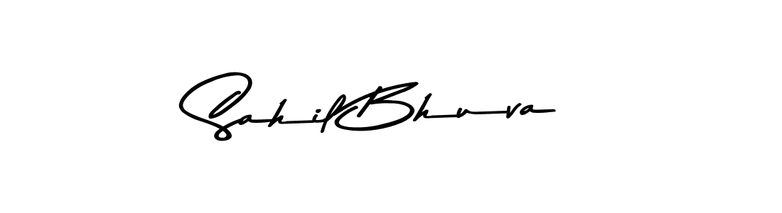 This is the best signature style for the Sahil Bhuva name. Also you like these signature font (Asem Kandis PERSONAL USE). Mix name signature. Sahil Bhuva signature style 9 images and pictures png