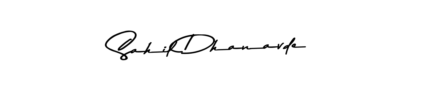 Create a beautiful signature design for name Sahil Dhanavde. With this signature (Asem Kandis PERSONAL USE) fonts, you can make a handwritten signature for free. Sahil Dhanavde signature style 9 images and pictures png