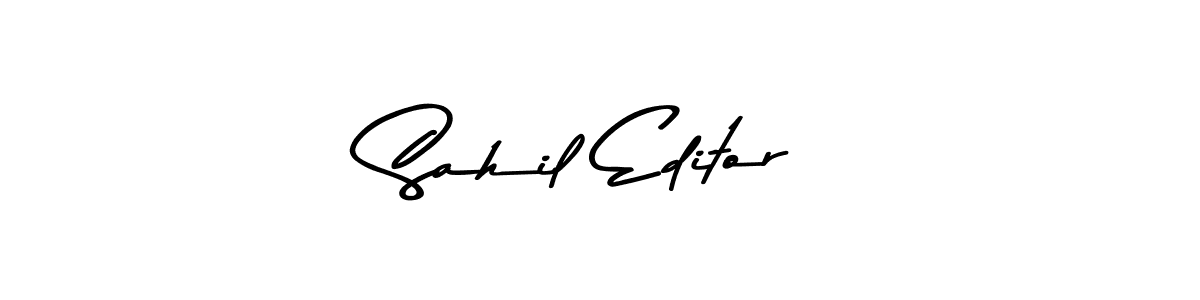 This is the best signature style for the Sahil Editor name. Also you like these signature font (Asem Kandis PERSONAL USE). Mix name signature. Sahil Editor signature style 9 images and pictures png