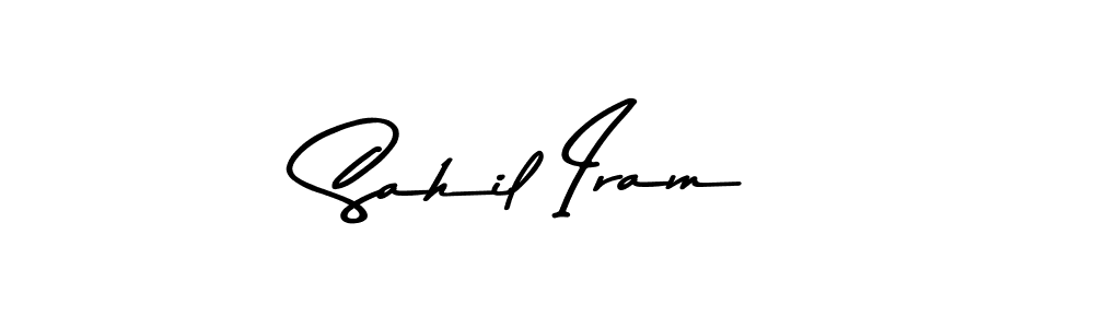 How to make Sahil Iram name signature. Use Asem Kandis PERSONAL USE style for creating short signs online. This is the latest handwritten sign. Sahil Iram signature style 9 images and pictures png