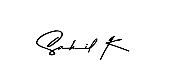 Also You can easily find your signature by using the search form. We will create Sahil K name handwritten signature images for you free of cost using Asem Kandis PERSONAL USE sign style. Sahil K signature style 9 images and pictures png