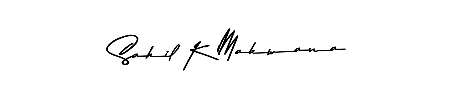 How to make Sahil K Makwana signature? Asem Kandis PERSONAL USE is a professional autograph style. Create handwritten signature for Sahil K Makwana name. Sahil K Makwana signature style 9 images and pictures png