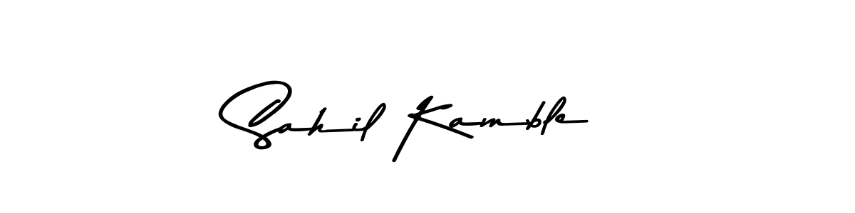 Use a signature maker to create a handwritten signature online. With this signature software, you can design (Asem Kandis PERSONAL USE) your own signature for name Sahil Kamble. Sahil Kamble signature style 9 images and pictures png